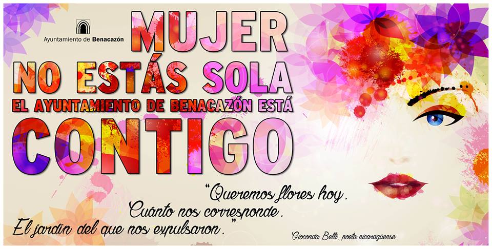 PANCARTA POR LOS DERECHOS DE LAS MUJERES Y CONTRA LA VIOLENCIA DE 