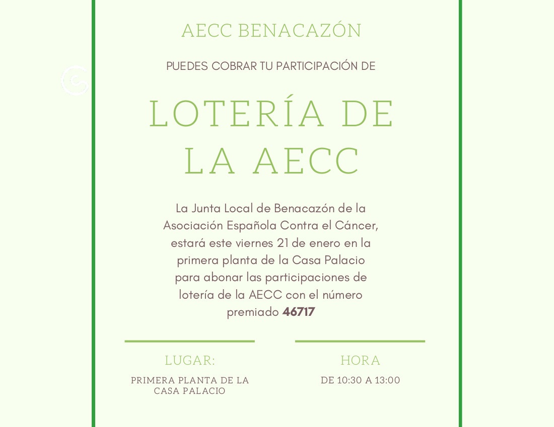 AECC-PARTICIPACIONES LOTERIA del Niño 2022