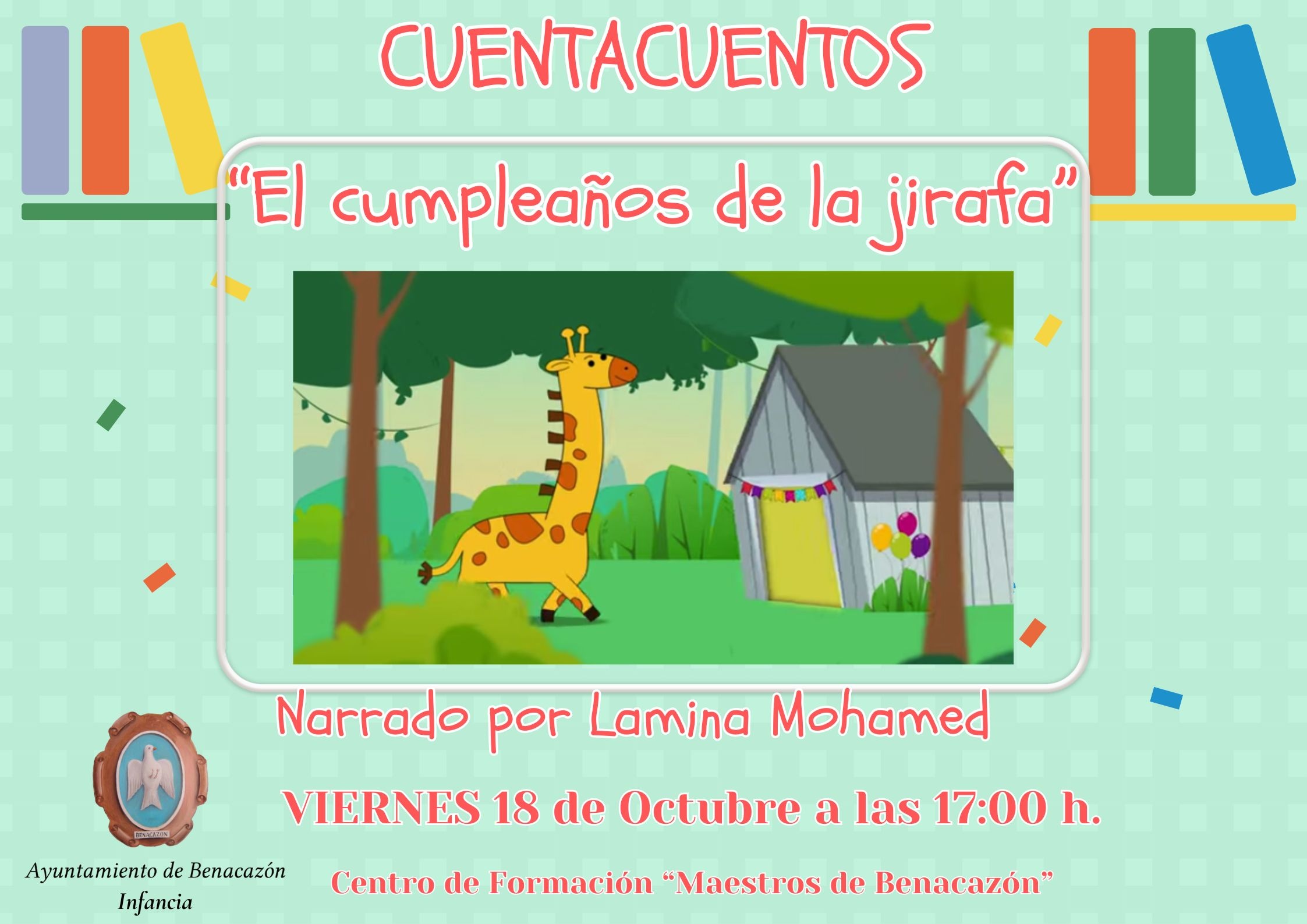 Cartel Cuento El cumpleaños de la jirafa-18.10.24