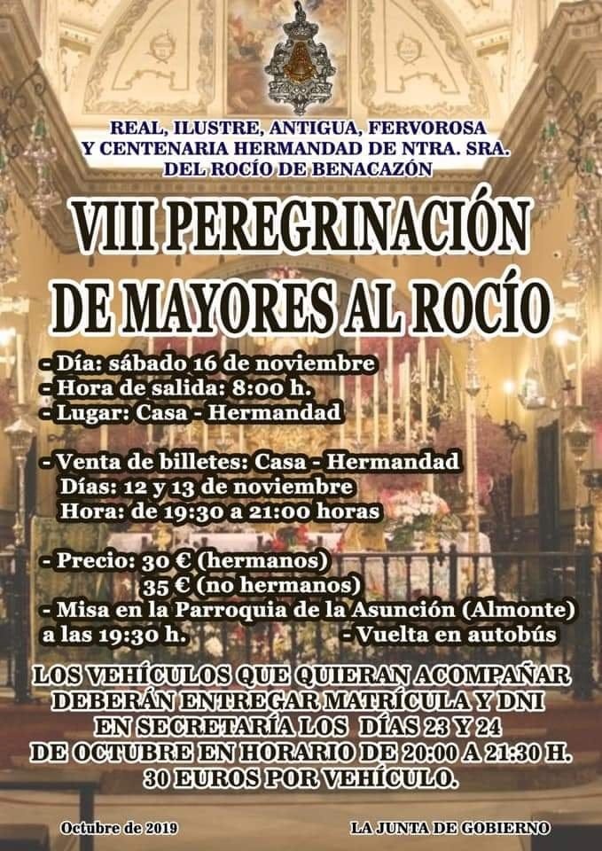 Hdad. Rocío_Peregrinación Mayores nov19