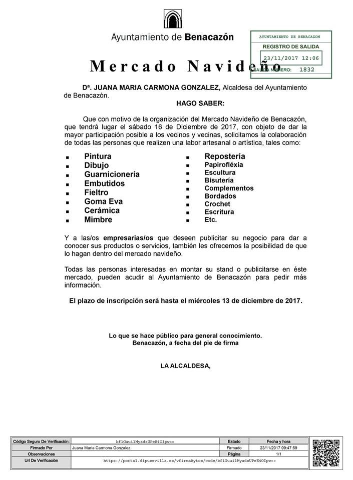 Cultura_Anuncio Mercado Navideño 2017