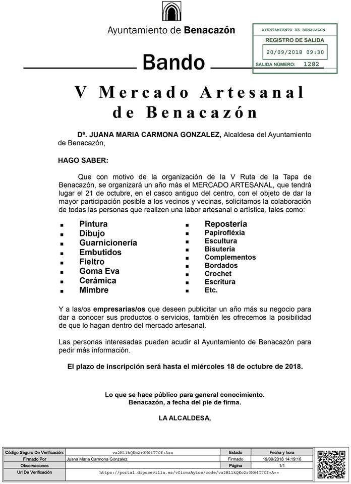 Cultura_Bando Mercado Artesanal