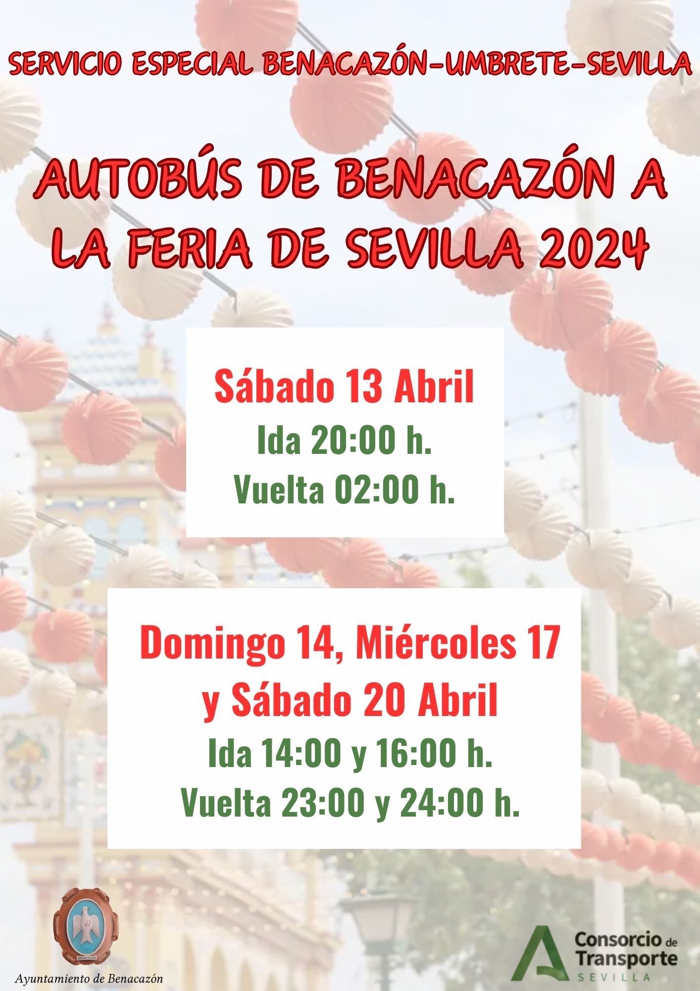AUTOBÚS FERIA SEVILLA 2024