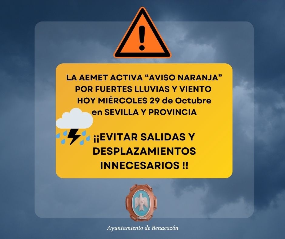 AVISO NARANJA POR FUERTES LLUVIAS (1)