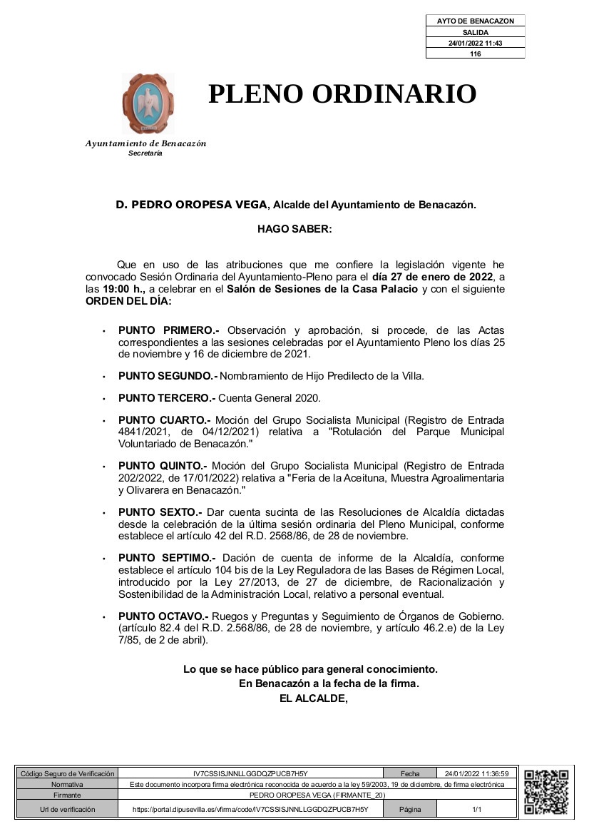 BANDO_Pleno Ordinario 27.01.2022