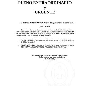 Bando_Pleno Extraord. y Urgente 17.11.2021