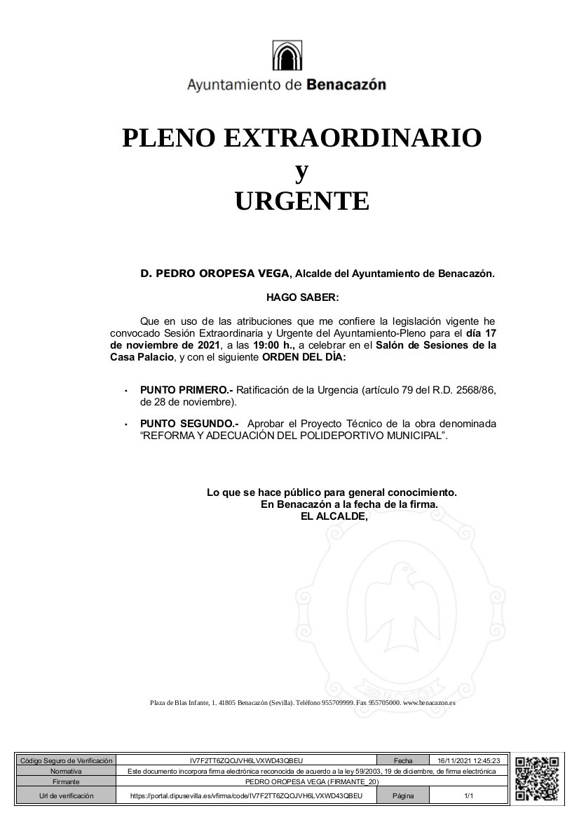 Bando_Pleno Extraord. y Urgente 17.11.2021