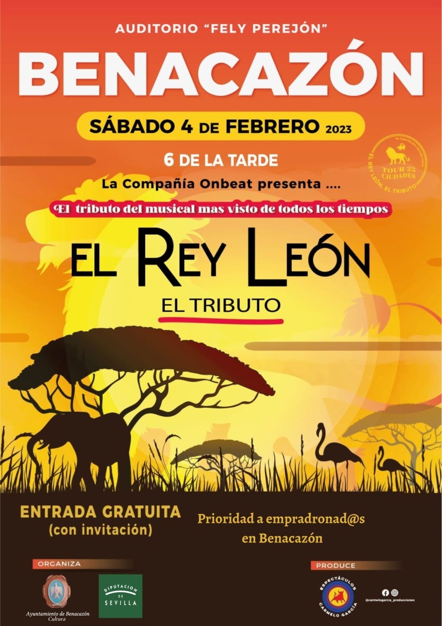 CARTEL Musical-Tributo_El Rey León 4.02.23