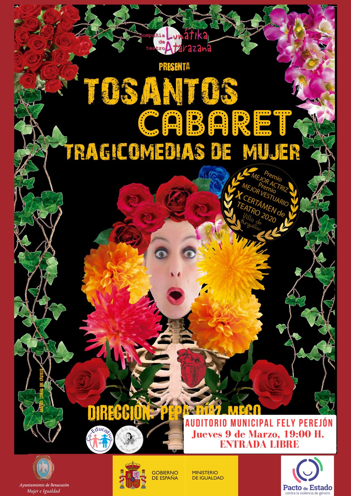 CARTEL TEATRO Tosantos Cabaret, LOGOS DEFINITIVO