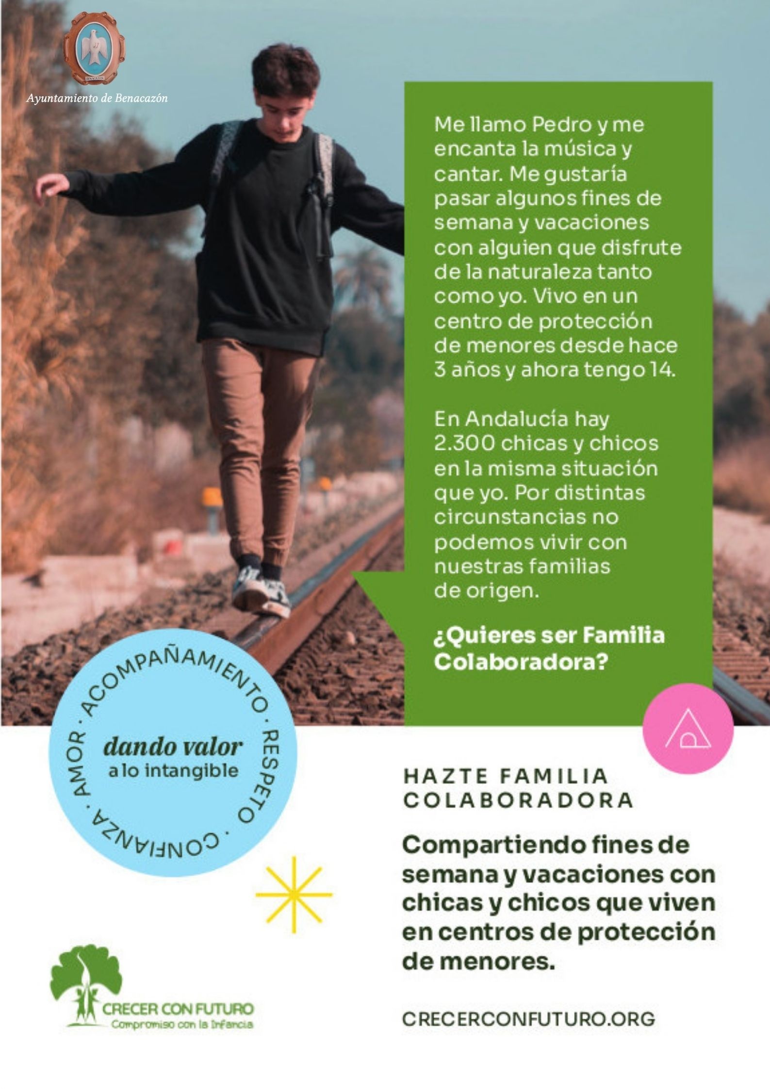 Cartel Acogida Jóvenes logo ayto.