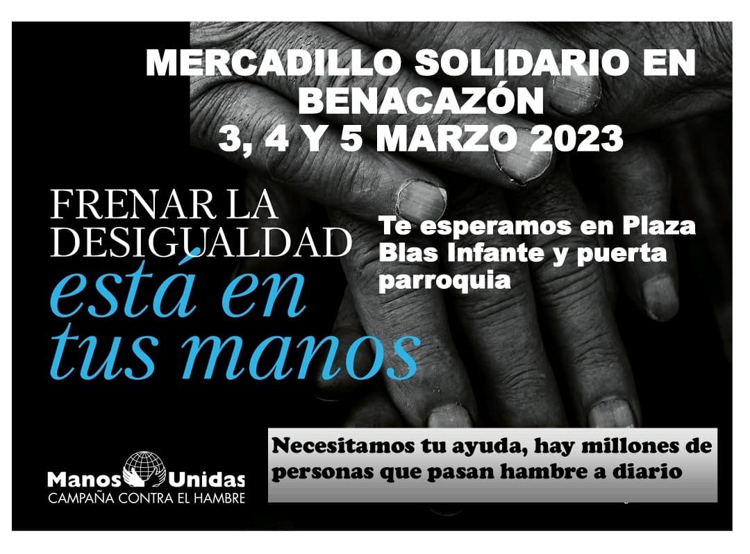 Cartel Manos Unidas texto
