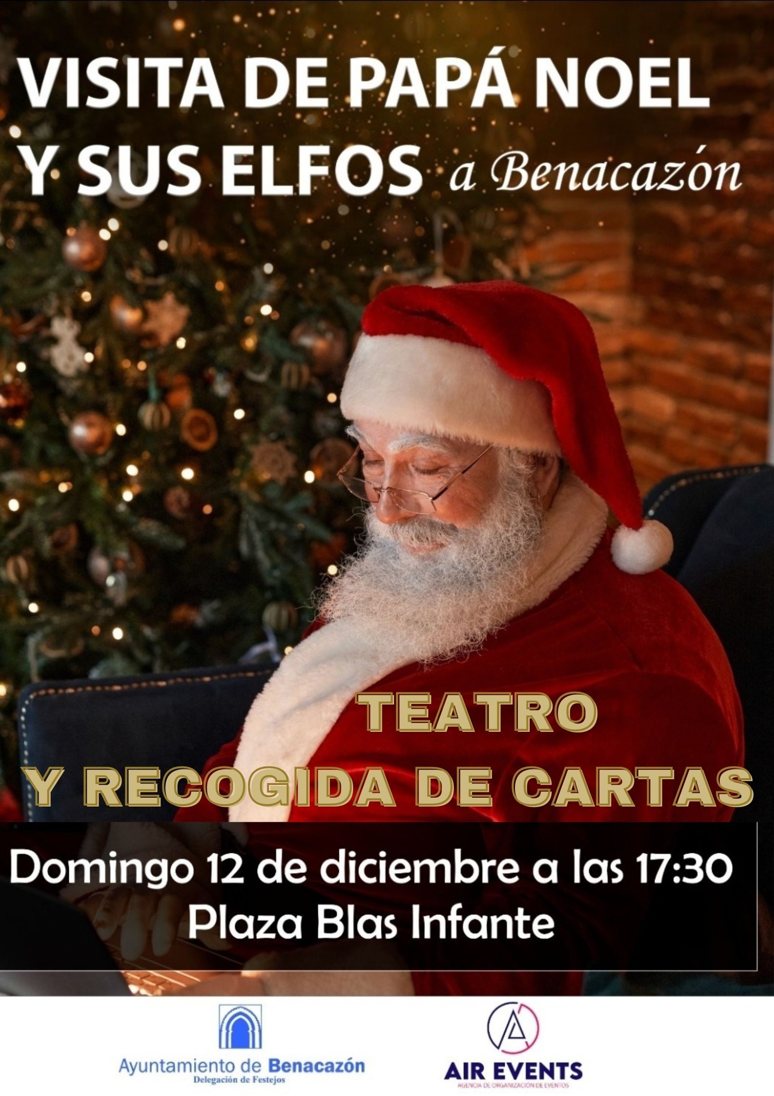 Cartel_PAPÁ NOEL TEATRO Y RECOGIDA DE CARTAS 12.12.2021, 17.30H