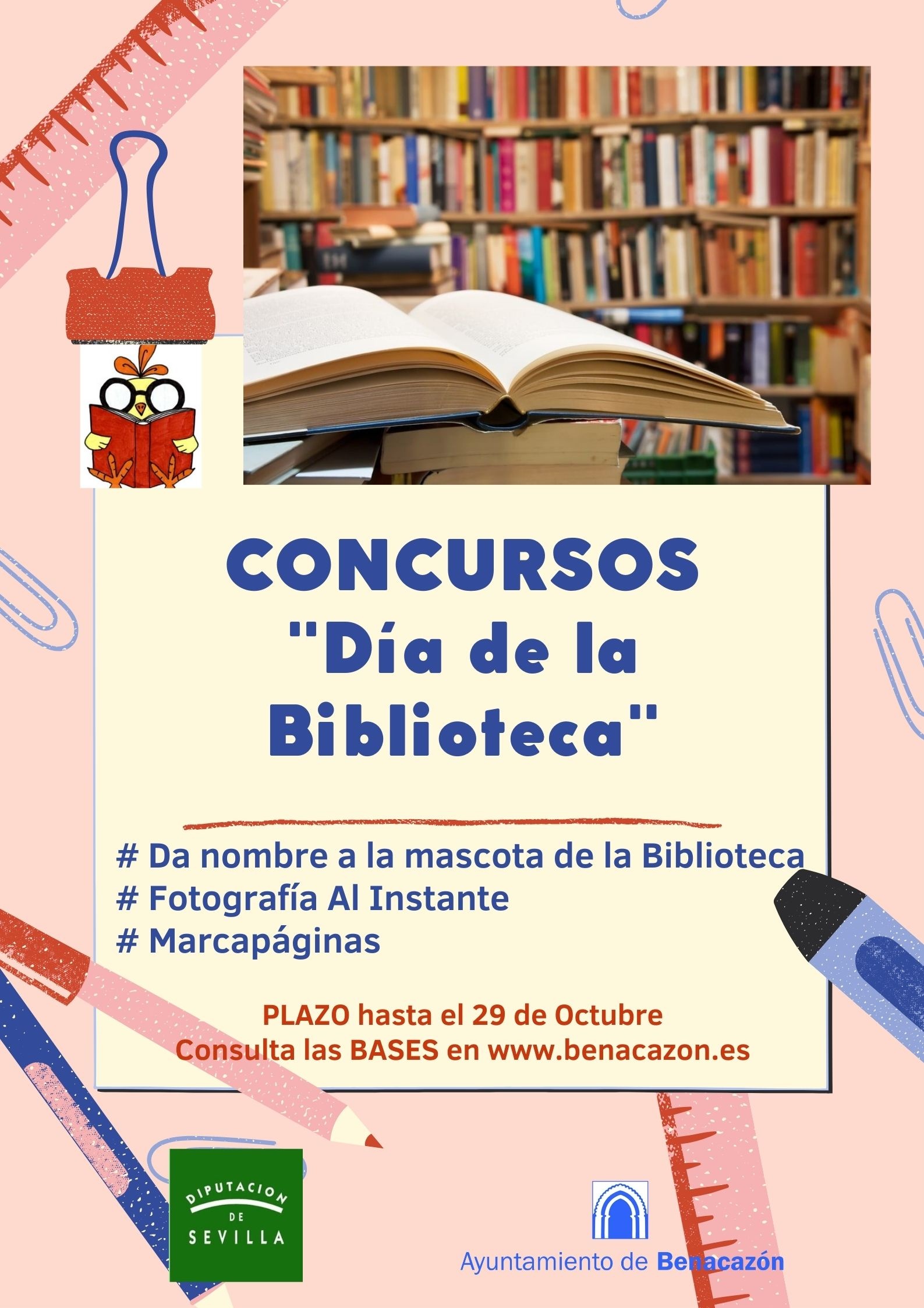 Cultura_Cartel CONCURSOS Día Biblioteca logos