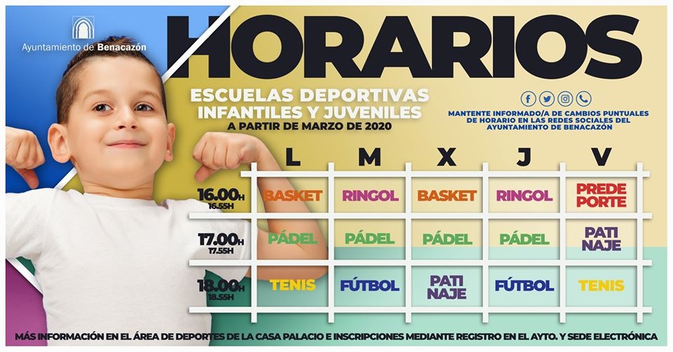 Deporte_Horarios Escuelas Deportivas