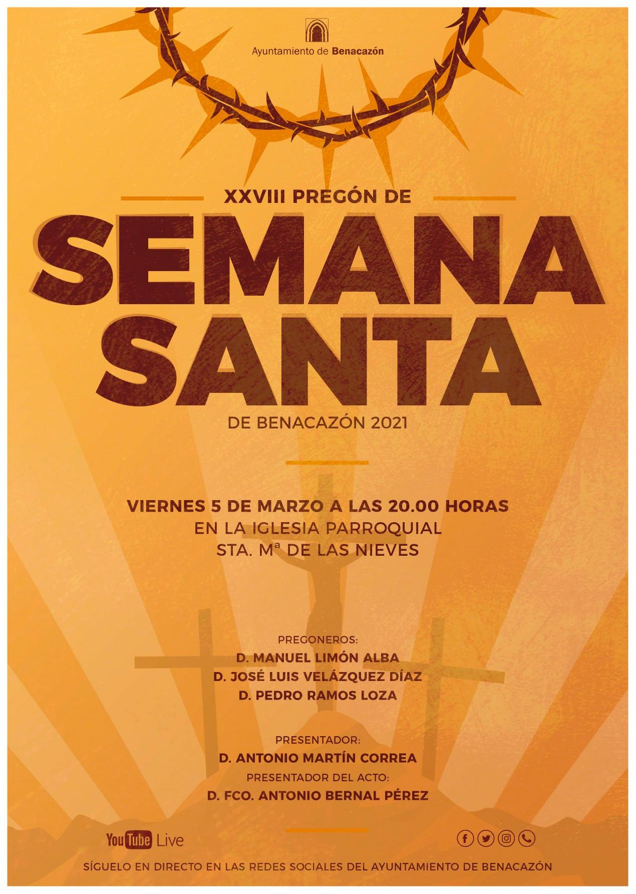 Festejos_Pregón Semana Santa 2021