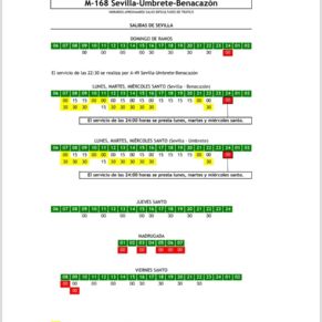 Horario autobús Semana Santa-2
