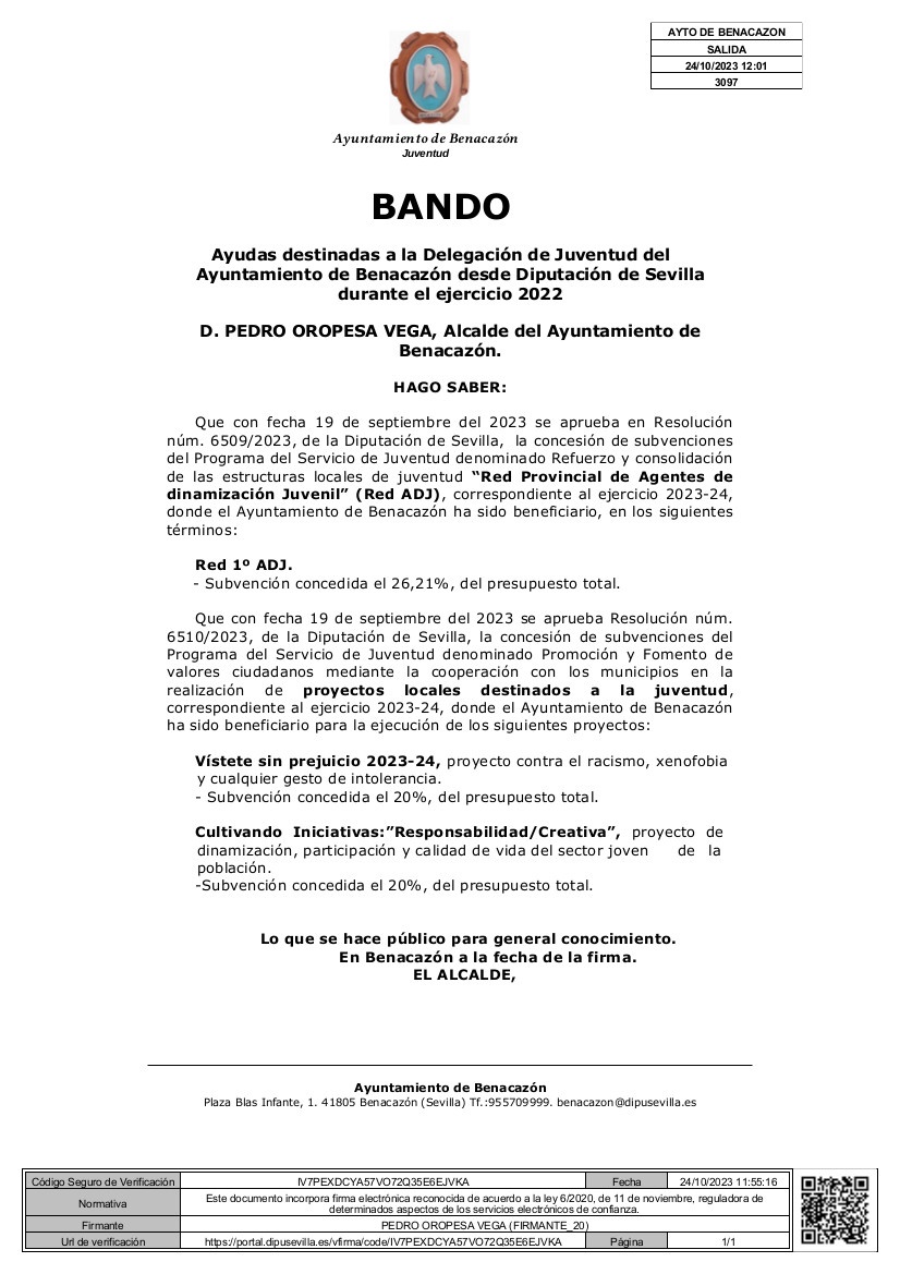BANDO Subvención Juventud_Red Provincial Agentes Dinamización Juvenil