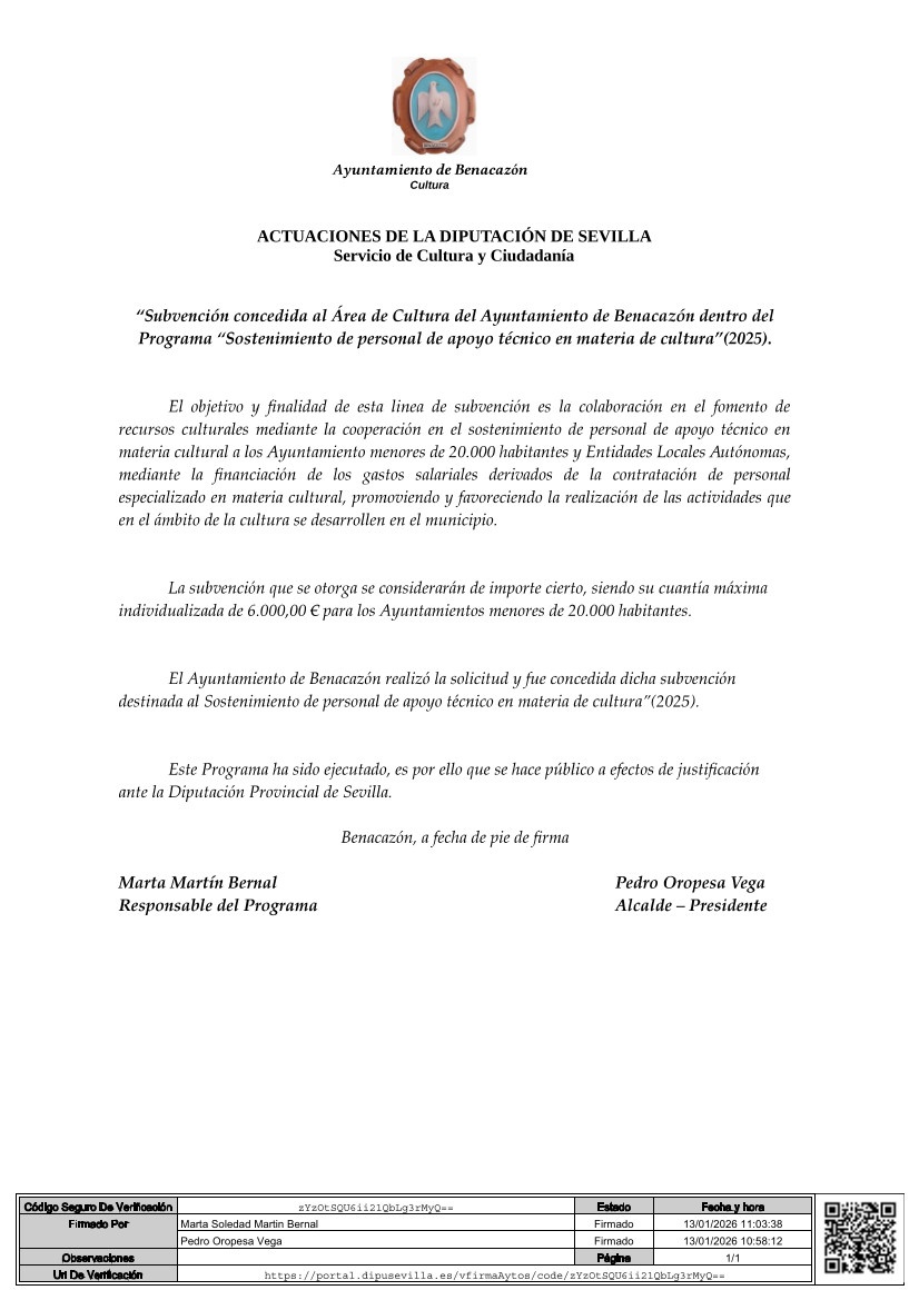 Noticia Sub Sostenimiento de personal de apoyo técnico en materia de cultura