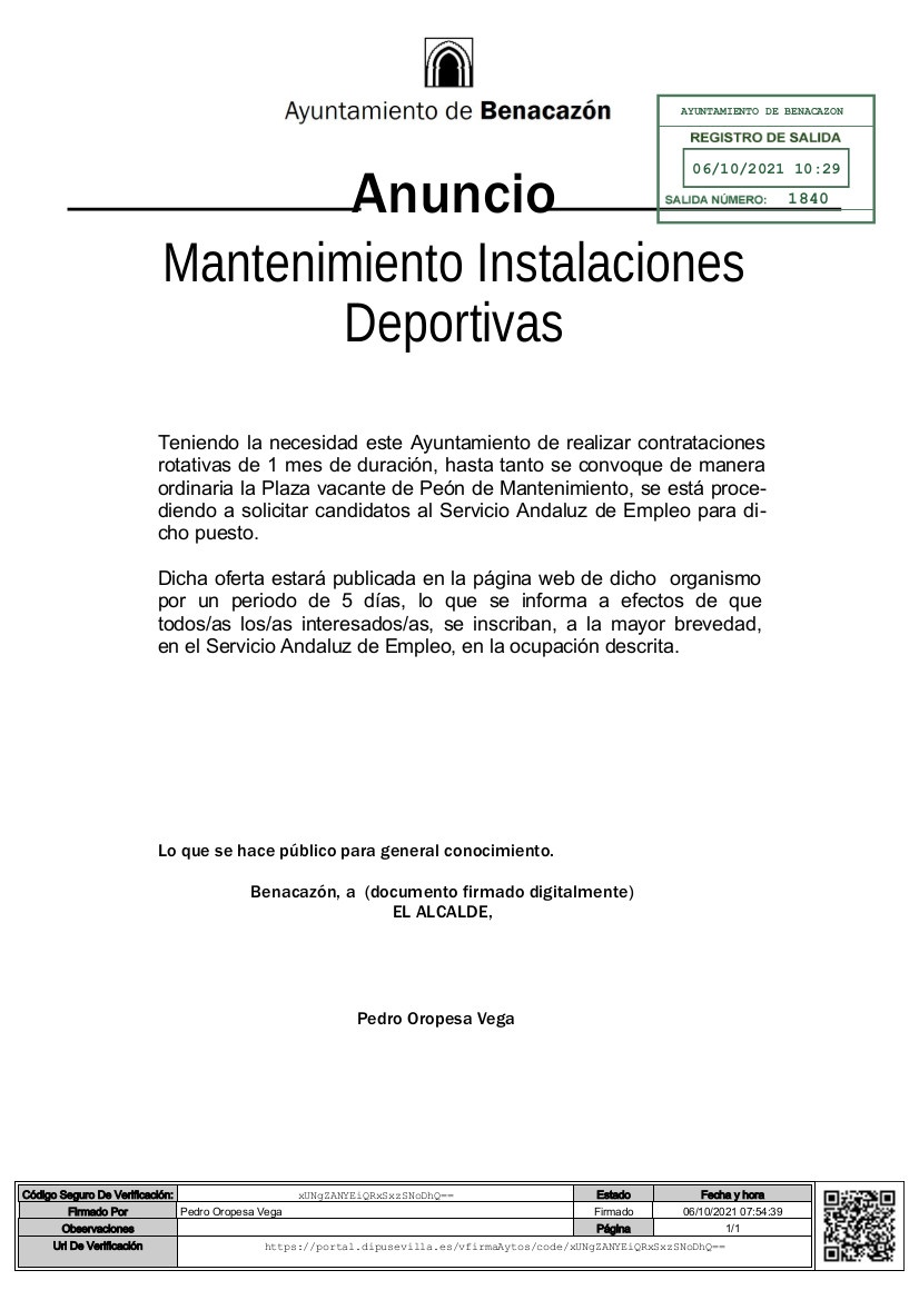 RRHH_ANUNCIO Mantenim. Instalacs. Dptvas.