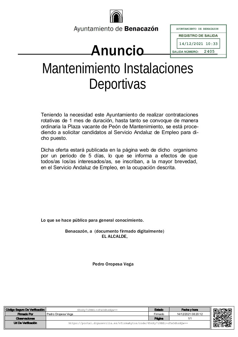 RRHH_Anuncio Mantenedor Instalacs. Deportivas