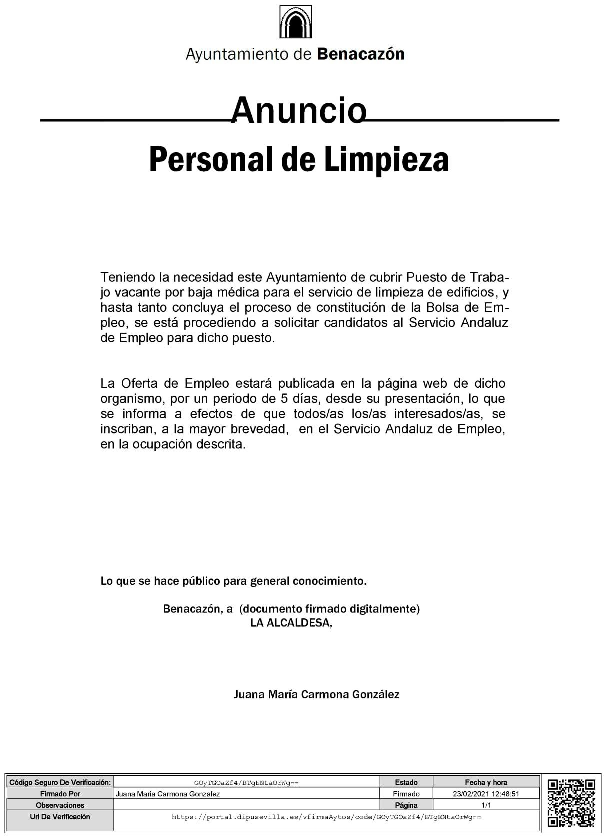 RRHH_Personal Limpieza