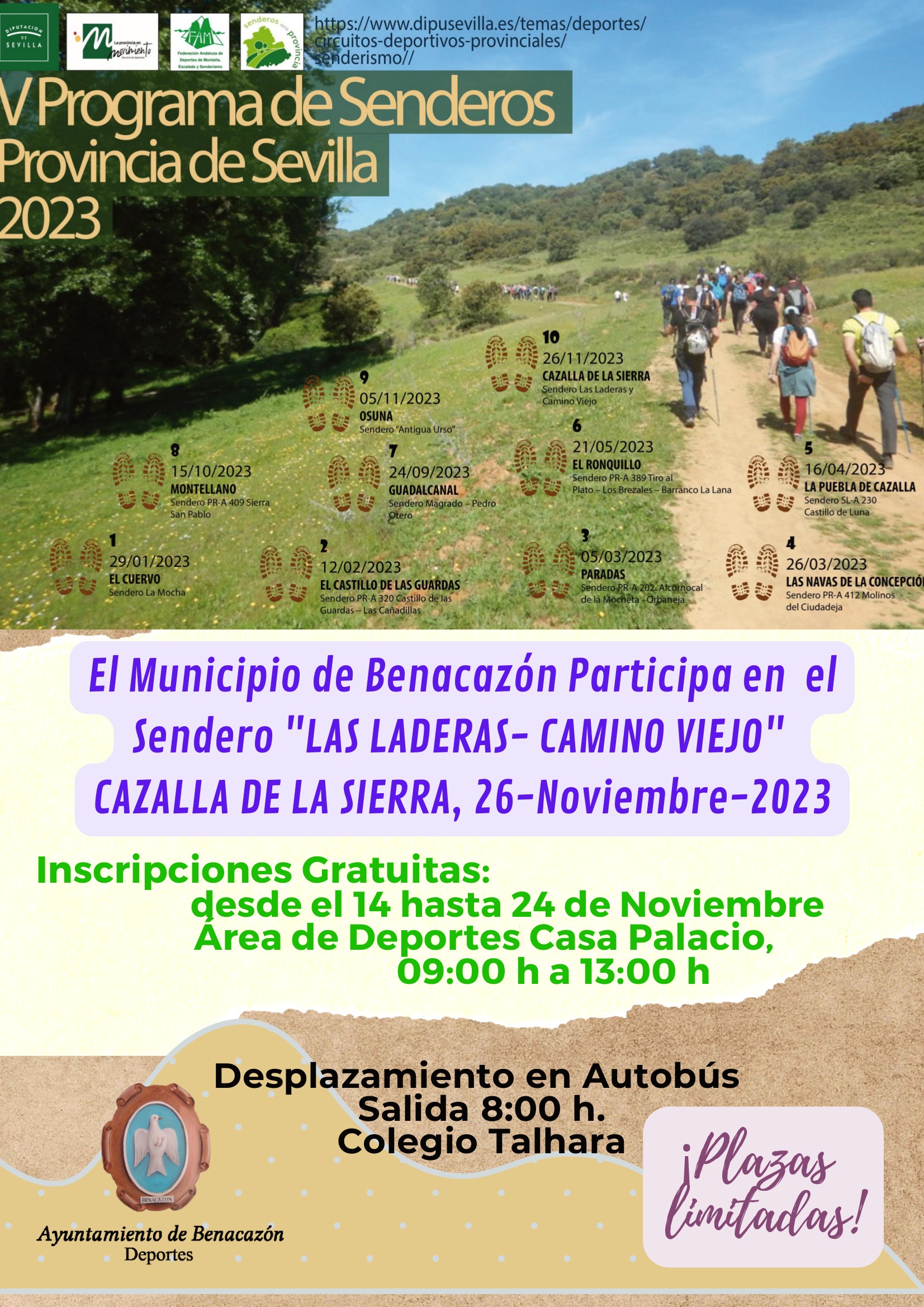 Senderismo Cazalla Sierra 26.11.2023