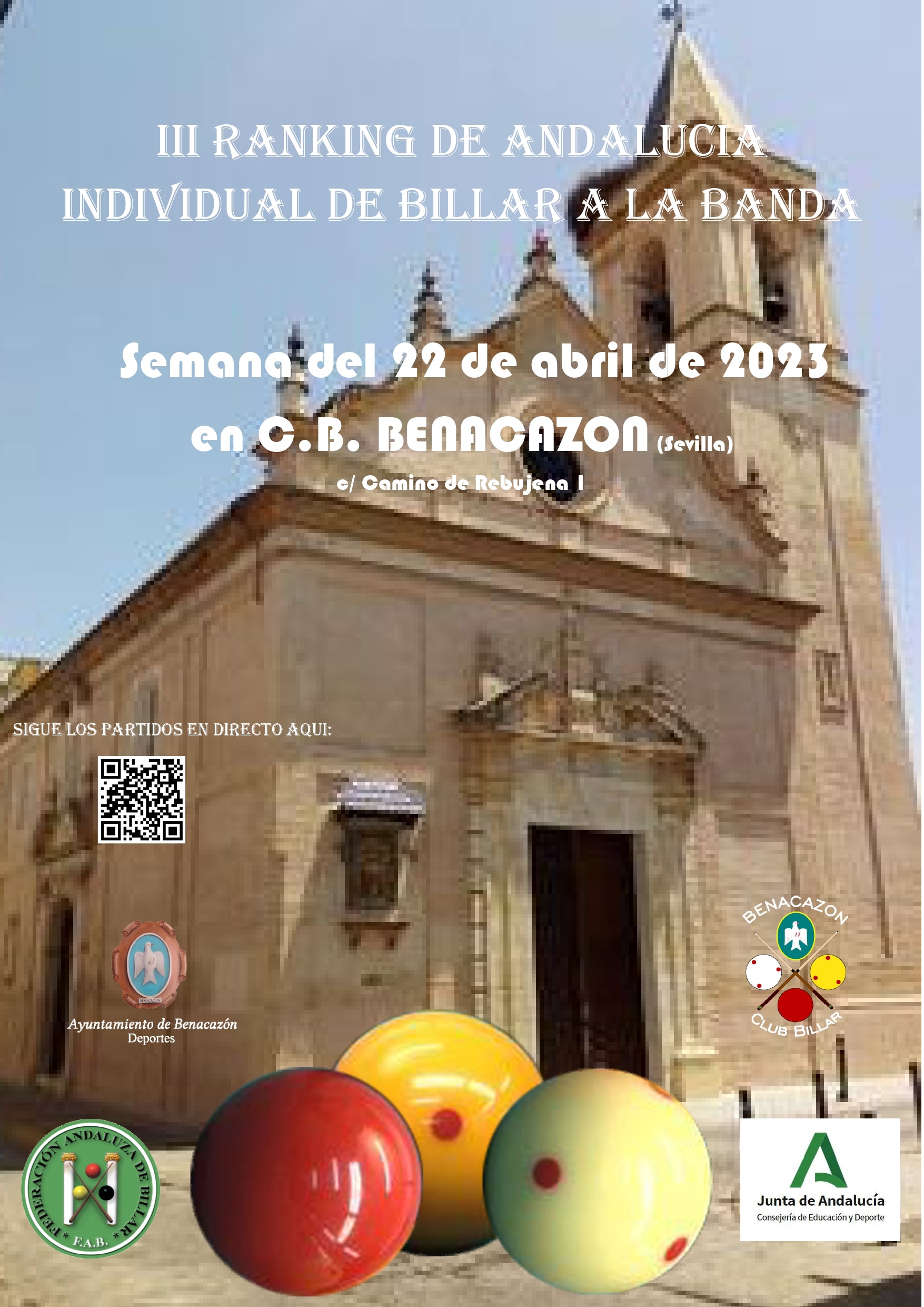 cartel Campeonato Billar abril